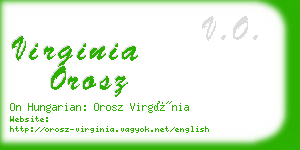 virginia orosz business card